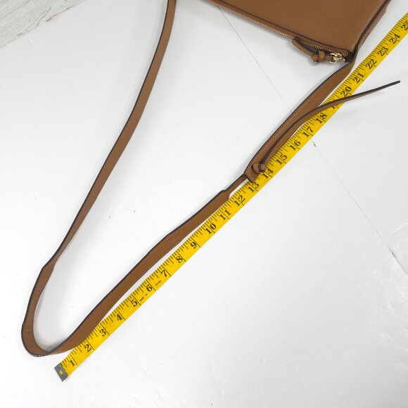 MICHAEL KORS SMALL TOP ZIP SMALL CROSSBODY BAG IN TAN BROWN PEBBLED LEATHER *VGC - Picture 15 of 16